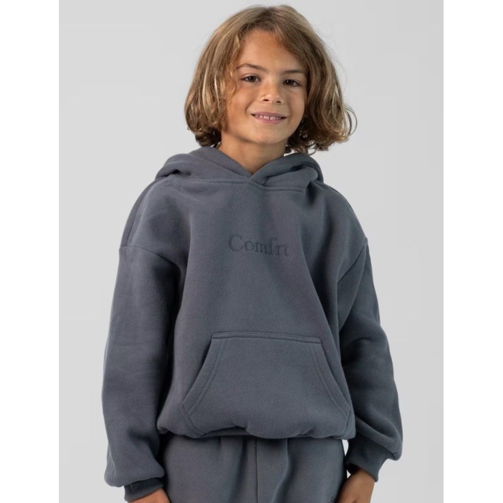 Comfort Gray Kids Hoodie - Cozy Pullover Sweatshirt